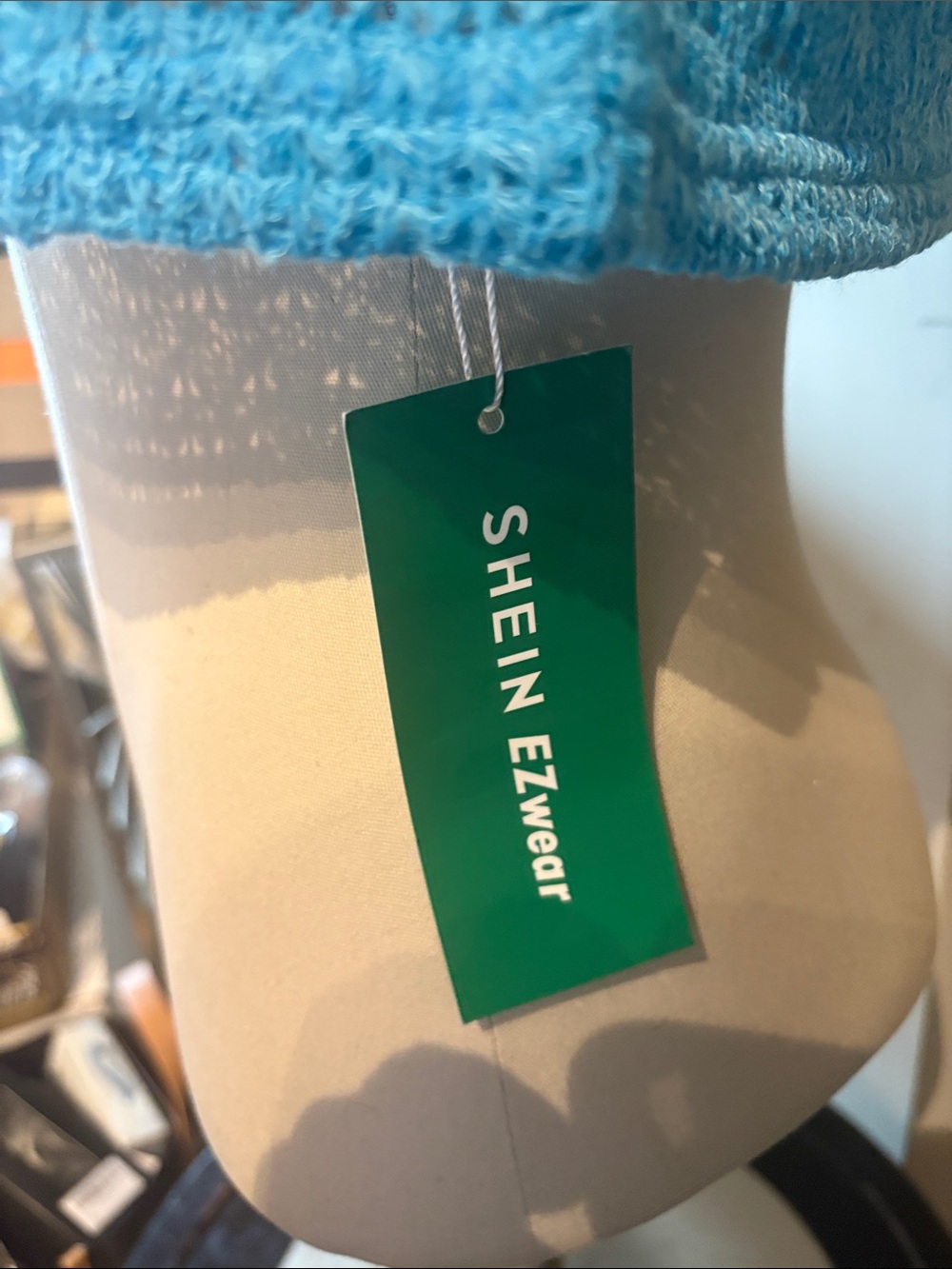 SHEIN Sky Blue Knit Cropped Tee - Picture 6 of 6